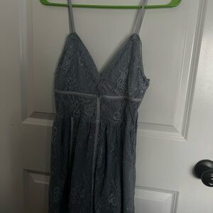 Elegant Lace Dress in Gray
